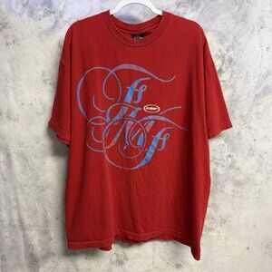 Vintage Y2k FMF Racing T Shirt Mens 2XL Red Short Sleeve Motocross